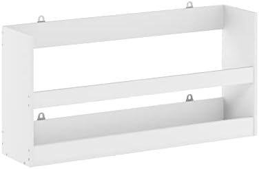 Furinno HERMITE Floating Nursery Book Shelves for Wall, White - Image 5