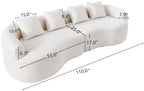 Compressed C-Shaped Sectional Sofa, 2-Box Easy Delivery, No Tools Assembly - Image 2