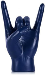 QIANLING 7.7" Blue Resin Rock On Hand Gesture Statue - Rock Culture Music Lovers' Decorative Tabletop Sculpture for Bookshelf, Desk & Mantel Decor in Home or Office, Modern Symbolic Figurine by QIANLING