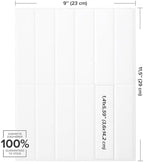 Smart Tiles Peel and Stick backsplash, Stacked Pure White, 11.43"x9" - Image 3
