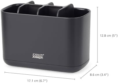 Joseph Joseph Easy-Store - Toothbrush Holder Caddy, Bathroom Storage, Large, Matt Black - Image 4