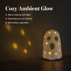 Mud Pie Ceramic Light Up Ghost, Halloween Shelf Sitter Figurine - Image 6