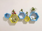 VVGIFTS Frog Figurines Cute Craft Resin Frog Statue for Home Bathroom Decor - Image 5