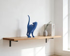 7 Inch Blue Proud Cat Statue - Image 7