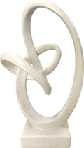 10.24" Modern Abstract Ribbon Decorative Sculpture, Knot Sculptures,Home Decor,Coffee Table Statues,Dining Living Room Desk Decor (Light Gray) by LAIKEARTS