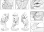 prosfalt 3 Pcs Thinker Statue, Silence is Gold Abstract Art Figurine, No Hear No See No Speak Modern Home Resin Sculptures Decorative Objects Decor for Home Office Bookshelf Desktop(White), A-41 - Image 6