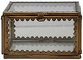 Creative Co-Op Brass and Glass Display Box with Scalloped Edges and Antique Finish, Brass Color by Unknown