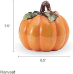 Fitz and Floyd Harvest Halloween Pumpkin Ceramic Figurine, 7.5 inch - Image 2
