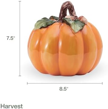 Fitz and Floyd Harvest Halloween Pumpkin Ceramic Figurine, 7.5 inch - Image 2