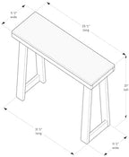 Plank+Beam Solid Wood Console Table, 36 Inch, Sofa Table, Narrow Entryway Table - Image 2
