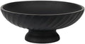 Deobath Large Resin Pedestal Decorative Bowl - Modern Fruit Bowl for Kitchen Counter - Handicraft Bowls for Home Decor - Key Bowl for Entry Table,Matte Black by Deobath