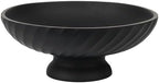 Deobath Large Resin Pedestal Decorative Bowl - Modern Fruit Bowl for Kitchen Counter - Handicraft Bowls for Home Decor - Key Bowl for Entry Table,Matte Black by Deobath