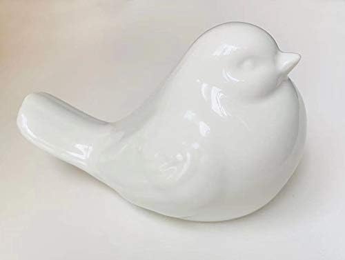 NEW White Bird Figurine, Ceramic Chubby Bird Figure Cottage Animal Bird Statue Decorations for Home Garden Decor Accents - Image 6