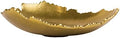 Red Co. 12” Decorative Antique Golden Allure Torn Metal Centerpiece Bowl with Sculpted Edges by RedCo