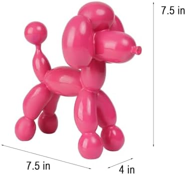 Guichifun Balloon Dog Décor Sculpture, Pink, 7" - Image 2