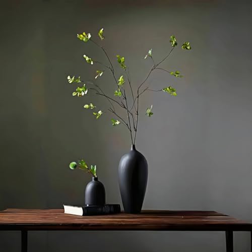 5 Pcs Artificial Ficus Branches Faux Eucalyptus Stems, 47.2 Inch Fake Greenery Stems Realistic Touch Faux Branches for Vase for Office Home Wedding Vase Filler Decoration - Image 3