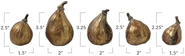 Creative Co-Op Resin Figs with Gold Finish, Pieces (Pack of 60) - Image 2