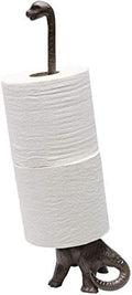 Wallcharmers Rustic Dino Paper Towel Holder & Metal Toilet Paper Stand by WallCharmers