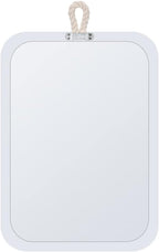 Nautical Rope Mirror Rectangle Wooden 22''Lx16''W White Decorative Mirror - Image 9