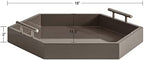 Kate and Laurel Lipton Modern Hexagon Tray; 18 x 15.5; Brown and Silver; Decorative Geometric Serving Tray for Storage and Display - Image 2