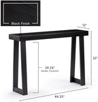 Plank+Beam Solid Wood Console Table, 46 Inch, Sofa Table, Narrow Entryway Table - Image 2