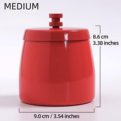 Ashtray with Lid for Cigarette, Stainless Steel Smokeless Odorless Windproof Ashtrays for Home Office Tabletop Outside Patio Outdoor Balcony(3.54''x2.8''x3.38'') - Image 2