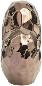 Deco 79 Ceramic Heart Decorative Sculpture Dimensional Angled Origami Inspired Home Decor Statue with Faceted Exterior, Accent Figurine 12" x 6" x 11", Rose Gold - Image 4