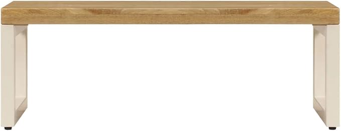 Solid Mango Wood Coffee Table 39.4"x19.7"x13.8" Rectangular Accent Table - Image 4