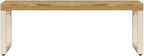 Solid Mango Wood Coffee Table 39.4"x19.7"x13.8" Rectangular Accent Table - Image 4