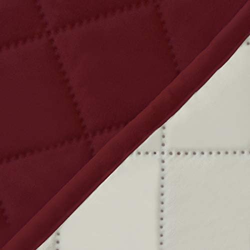 Easy-Going Reversible Couch Cover, 4 Seater Sofa, Christmas Red/Ivory | - Image 6