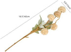 Mandy's 6 Stems Silk Beige Kiku Ball Flowers - Image 2