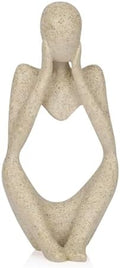 Sandstone Resin Thinker Statue Style Abstract Sculpture, Sandstone, Focus by Ozzptuu