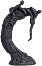 Hebdids Modern Art Sculpture - Living Room and Office Dynamic Climbing Wall Character Decoration, Black Statue,9 x 5.51 x 1.97inches Elegant Black Home Decoration Gift - Image 5