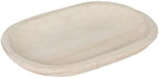 Bloomingville Hand-Carved Paulownia Wood Bowl with Whitewashed Finish - Image 3
