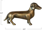 Creative Co-Op Antique Cast Aluminum Dachshund Accent Decor, Brass - Image 3