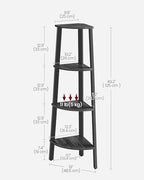 VASAGLE 4-Tier Corner Shelf Stand, Modern Ladder Shelf - Image 3