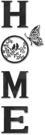 CrazyDeal Home Signs Decor Aesthetic Bird Wall Art Letter Wall decor for Living Room Bedroom Kitchen Farmhouse Wall Hanging Modern Decorations Large (Black Acrylic,49.2 X 15.7 Inch) - Image 7
