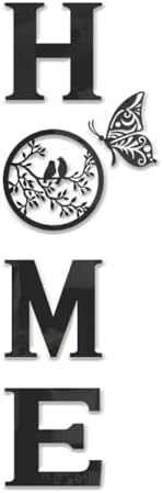 CrazyDeal Home Signs Decor Aesthetic Bird Wall Art Letter Wall decor for Living Room Bedroom Kitchen Farmhouse Wall Hanging Modern Decorations Large (Black Acrylic,49.2 X 15.7 Inch) - Image 7