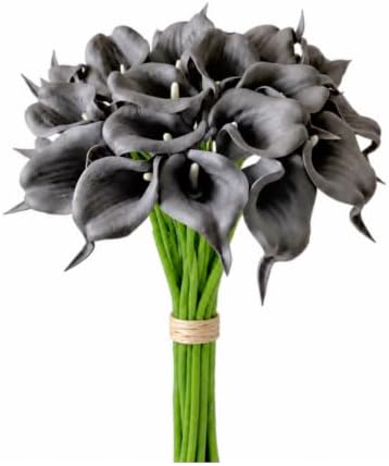 Mandy's 20pcs Dark Grey Calla Lily Artificial Flowers by Mandys