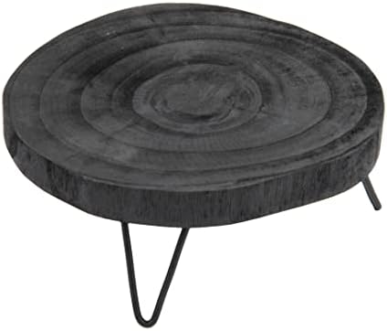 Creative Co-Op Decorative Paulownia Wood Pedestal, Black by Unknown