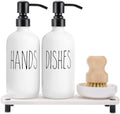 MOMEEMO Soap Dispenser Set Comes with Stainless Steel Pumps, White & White by MOMEEMO
