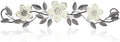 Wesiti Metal Flower Wall Art Decor Vintage Wrought Scroll, White by Wesiti