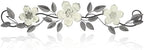 Wesiti Metal Flower Wall Art Decor Vintage Wrought Scroll, White by Wesiti
