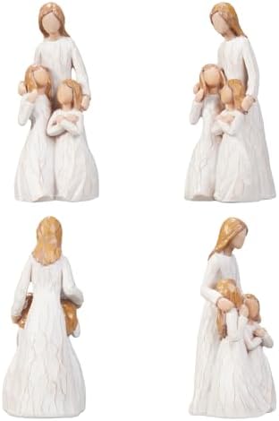 Mom Embrace Two Girls Figurine, Mother and Daughters Love Resin Statue, Family Sculpture Decor, Sentimental Tabletop Figurine - Image 6