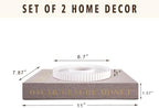 Decorative Book Set with Tray, Linen Coffee Table Books Decor - Image 6