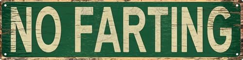 No Farting Metal Tin Sign 4x16 in Vintage Plaque Decor For Home Restaurant Bar Cafe Garage Decor Unique Gift for Humor Lovers by LMDDFZS