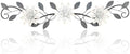 KHJCXS Metal Wall Art Modern Minimalist Metal Flowers Indoor Decor Horizontal Wall Art Iron Artwork,for Over Door,Bedroom,Living Room,Kitchen,Office Scroll Decor by WelcometoKHJCXS