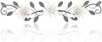 KHJCXS Metal Wall Art Modern Minimalist Metal Flowers Indoor Decor Horizontal Wall Art Iron Artwork,for Over Door,Bedroom,Living Room,Kitchen,Office Scroll Decor by WelcometoKHJCXS