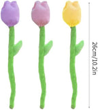 Plush Tulips Bouquet, 5 Pcs Stuffed Flower Toy with Bendable Stems, Decorative Flower Gift for Graduation, Valentine's Day, Wedding,Christmas - Image 4