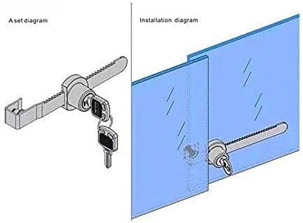 2Pcs Glass Cabinet Lock with Keys, Display Case Lock - Image 5